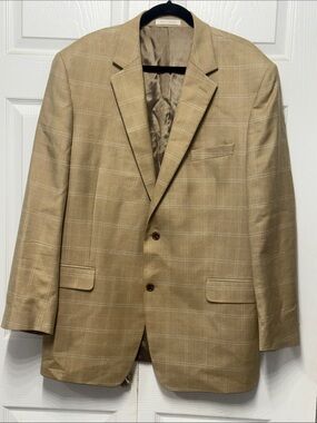 Michael Michael Kors Men’s Tan plaid Sport Coat